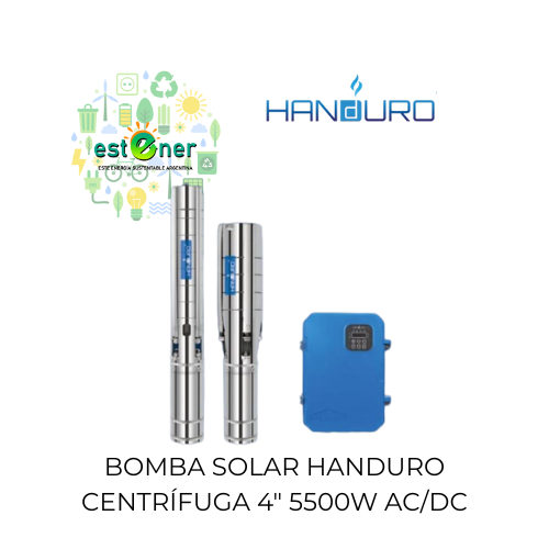 Kit de Bombeo Solar Handuro 5500 W – 4” AC/DC | Máximo Caudal Profesional