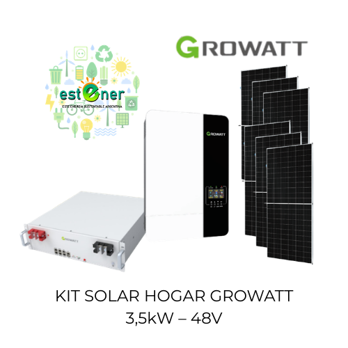 KIT SOLAR HOGAR GROWATT 3,5kW – 48V