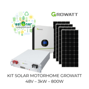 KIT SOLAR MOTORHOME GROWATT 48V – 3kW – 800W
