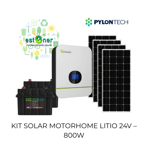 KIT SOLAR MOTORHOME GROWATT 3kW – 24V – 800W GROWATT + PYLONTECH
