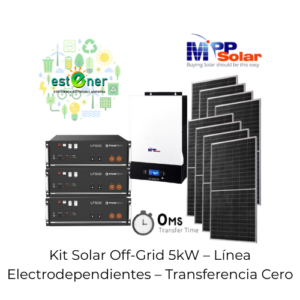 Kit Solar Off-Grid 5kW – Línea Electrodependientes – Transferencia Cero