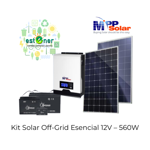 Kit Solar Off-Grid Esencial 12V – 560W