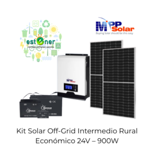 Kit Solar Off-Grid Intermedio Rural Económico 24V – 900W