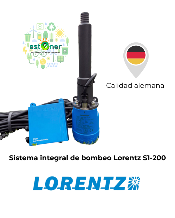 Kit Full de Bombeo Solar LORENTZ S1-200 | Sistema Integral Premium