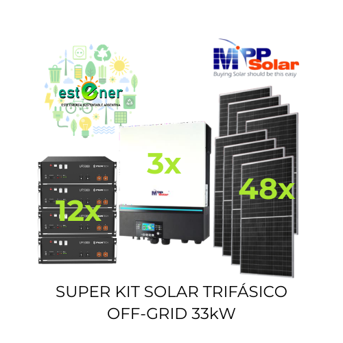 SUPER KIT SOLAR TRIFÁSICO OFF-GRID 33kW