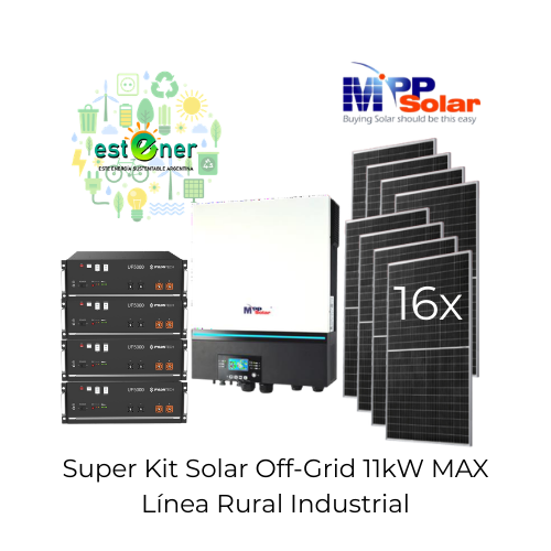 Super Kit Solar Off-Grid 11kW MAX – Línea Rural Industrial