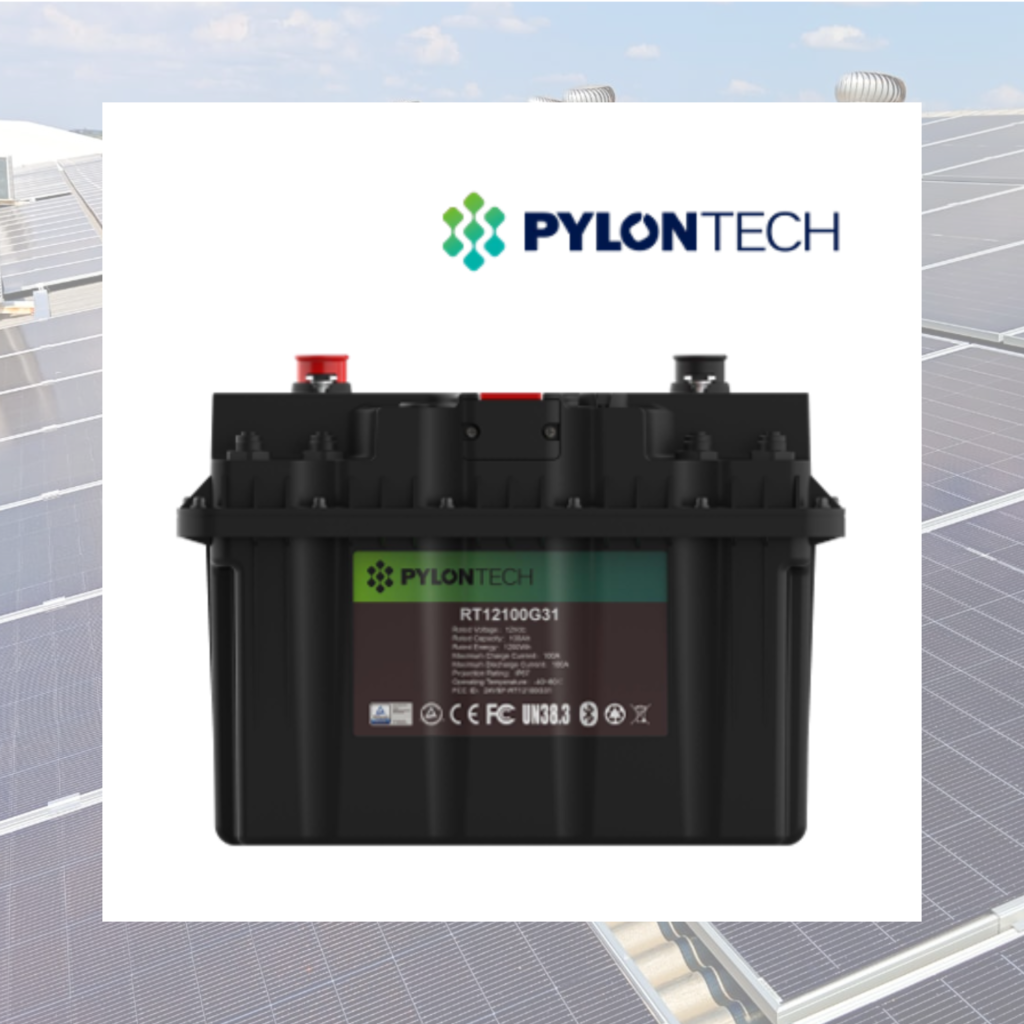 Batería Litio LiFePO4 Pylontech RT12100G31 12V 100Ah con Bluetooth y BMS Integrado – IP67
